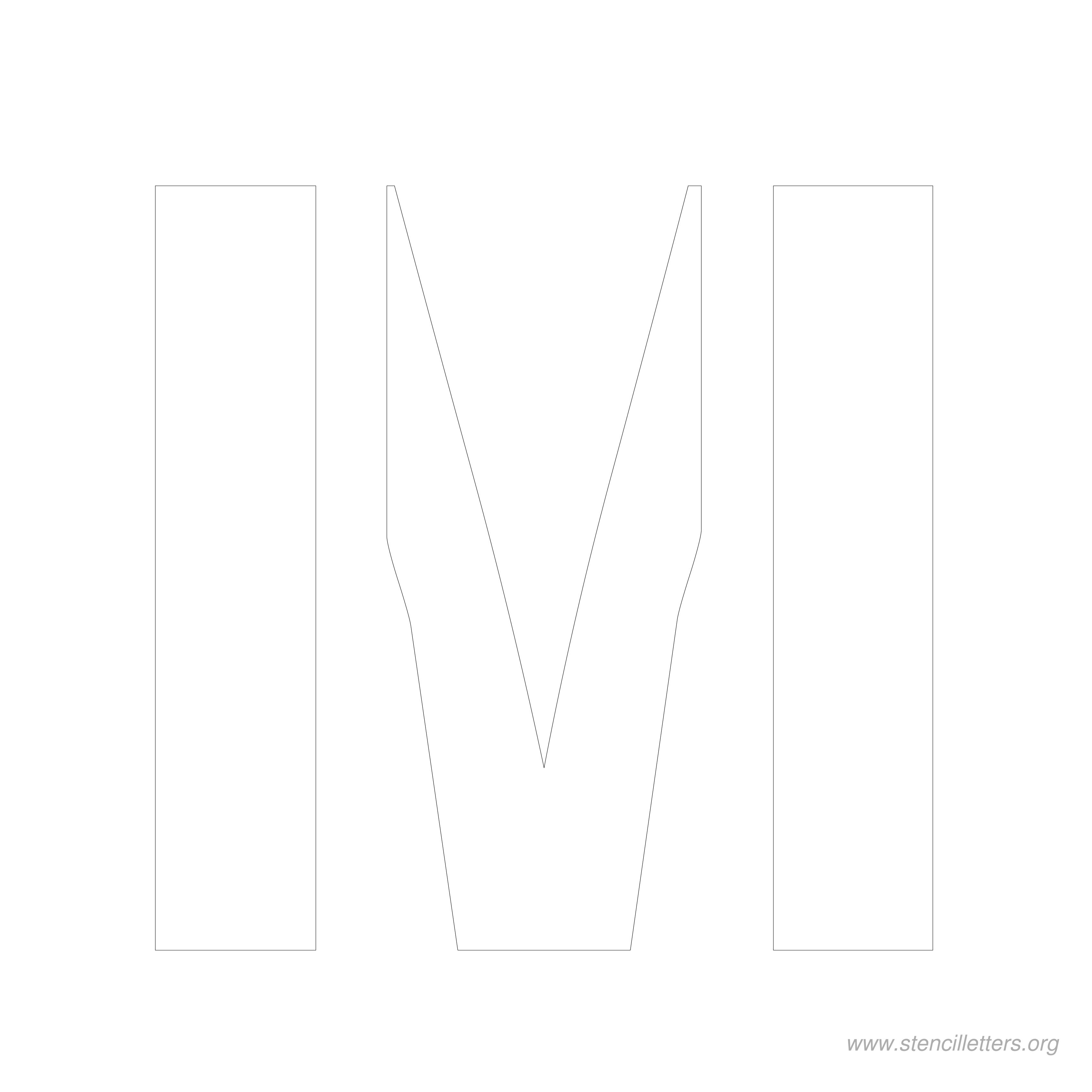 8 inch Free Printable stencil letter