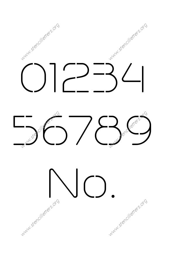 Modern Elegant Number Stencil
