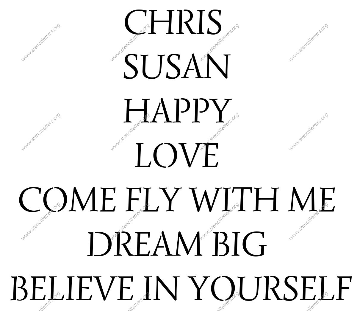 Humanist Italic Names, Words, Phrases samples