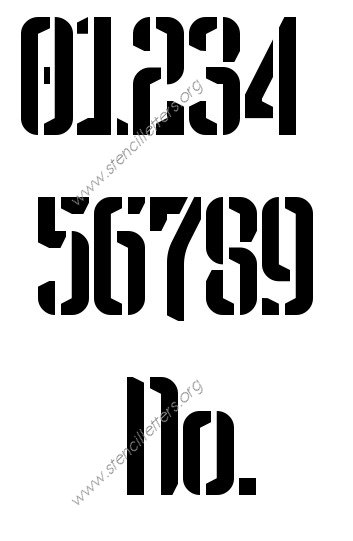 Sci-fi Futuristic Number Stencil