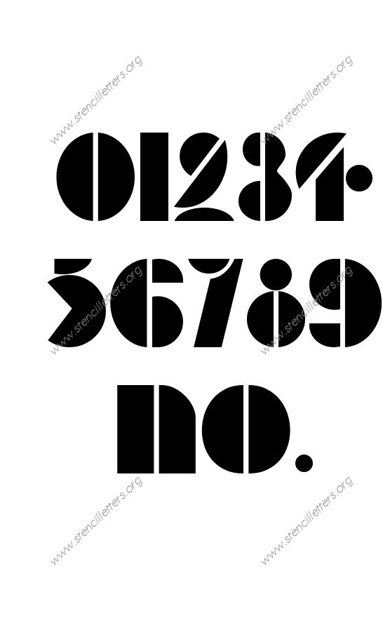 Art Deco Bold Number Stencil