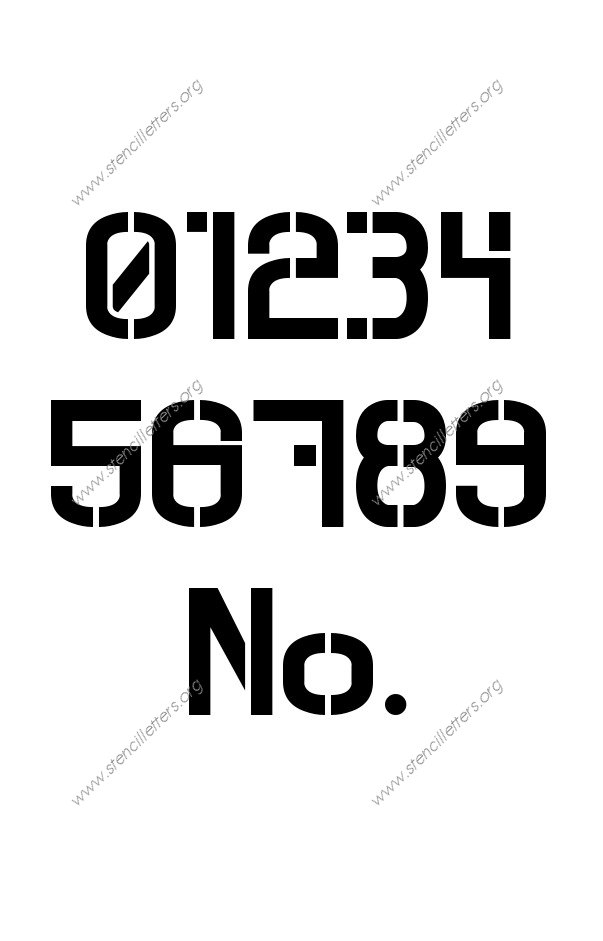 Contemporary Modern Number Stencil
