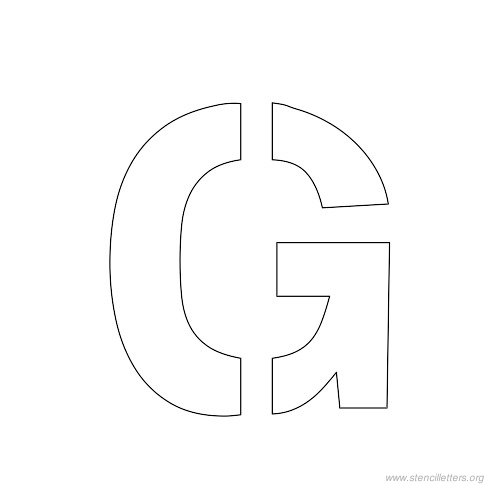 1 inch stencil letter g