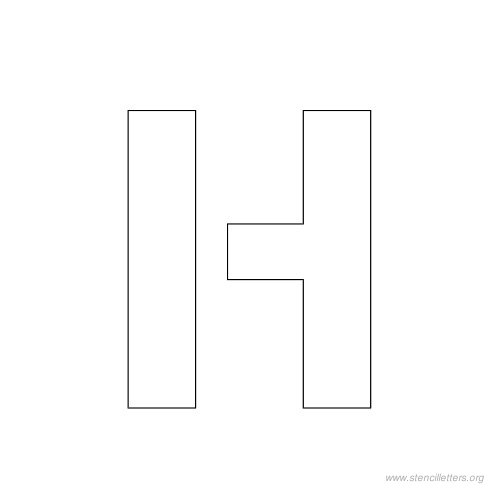 1 inch stencil letter h 1 inch stencil letter h