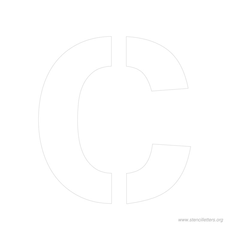 11 inch stencil letter c