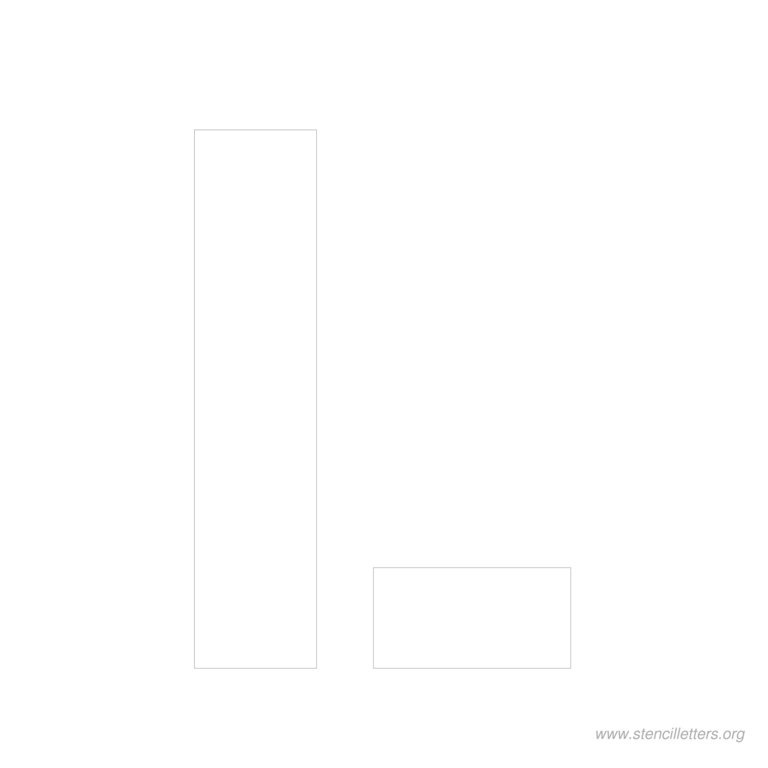 11 inch stencil letter l