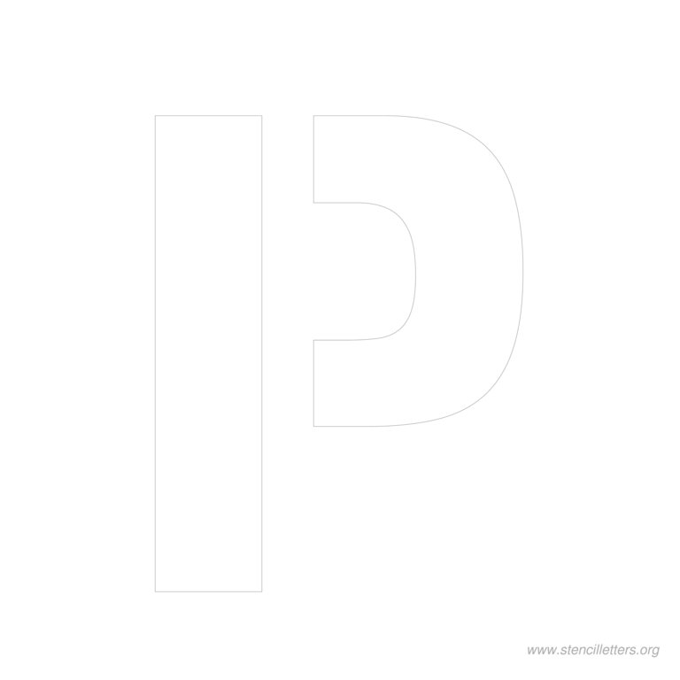 11 inch stencil letter p