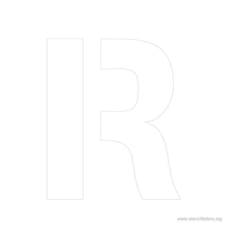 11 inch stencil letter r