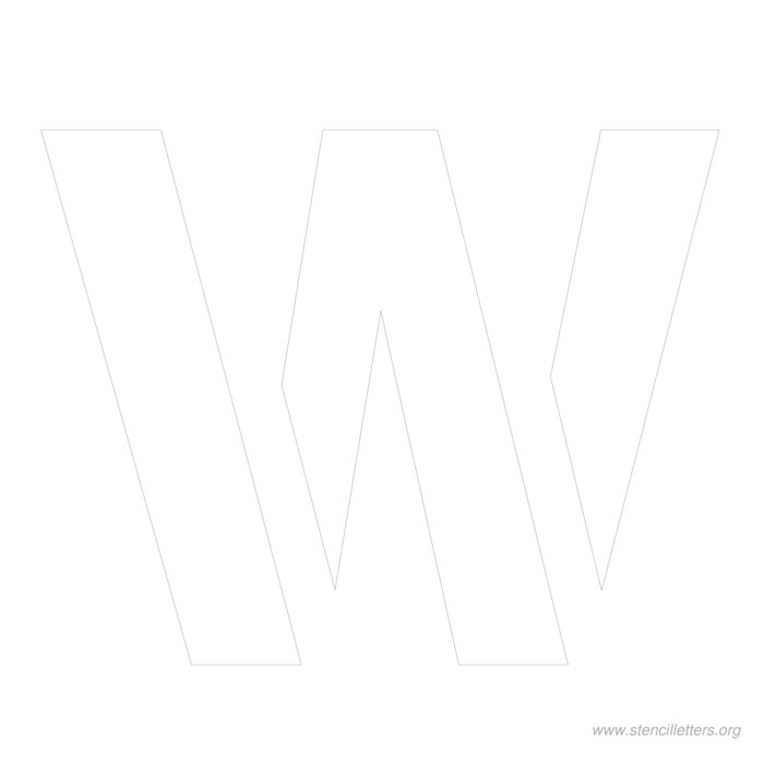 12 inch stencil letter w 12 inch stencil letter w