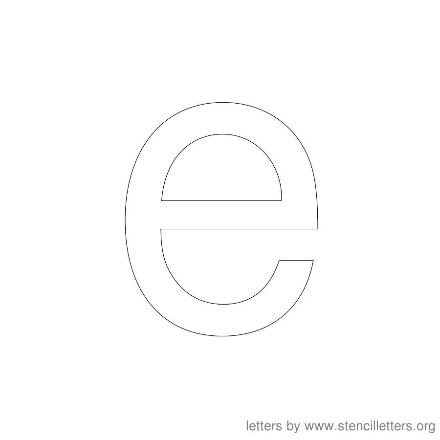 12 Inch Stencil Letter Lowercase E