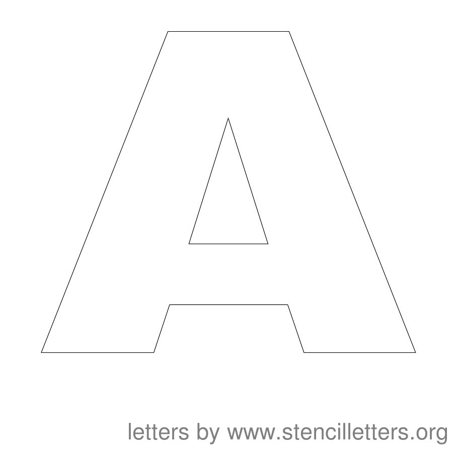 12 Inch Stencil Letter Uppercase A