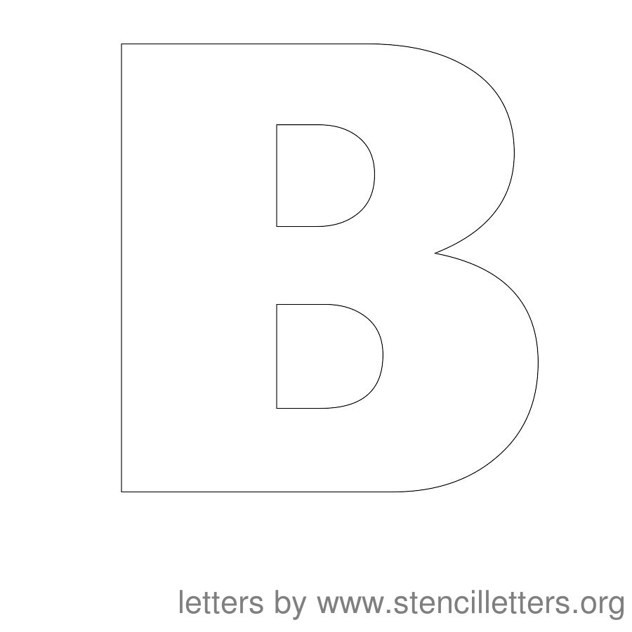12 Inch Stencil Letter Uppercase B