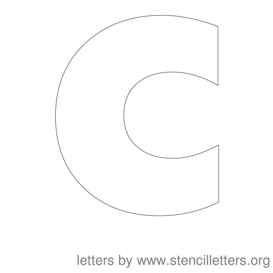 12 Inch Stencil Letter Uppercase C