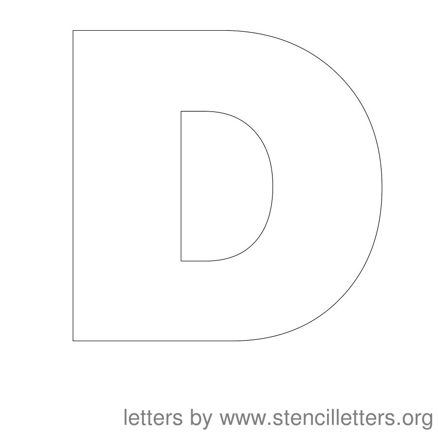 12 Inch Stencil Letter Uppercase D
