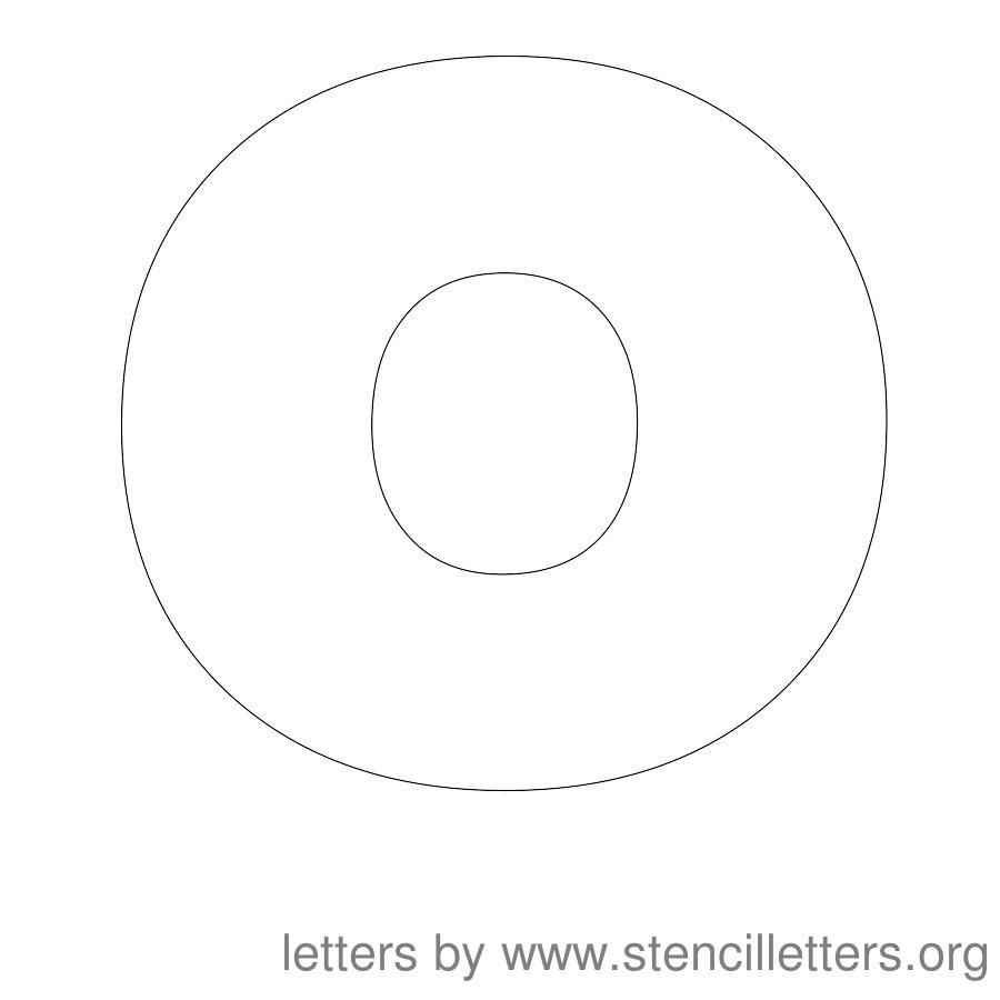 12 Inch Stencil Letter Uppercase O