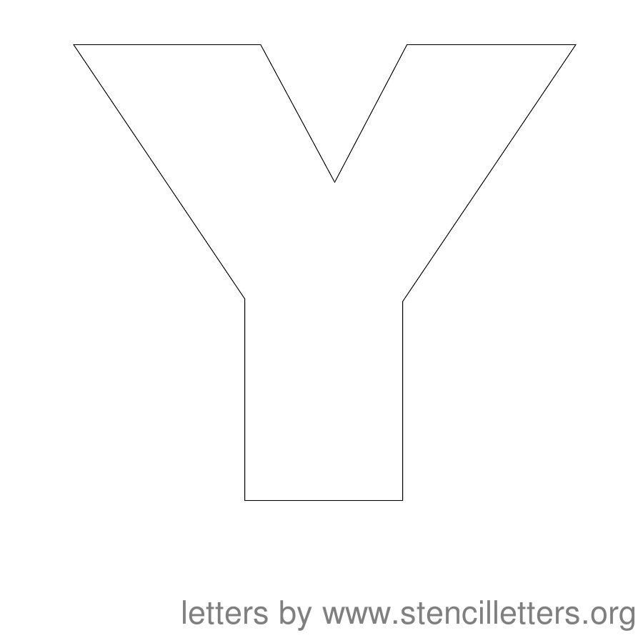 12 Inch Stencil Letter Uppercase Y