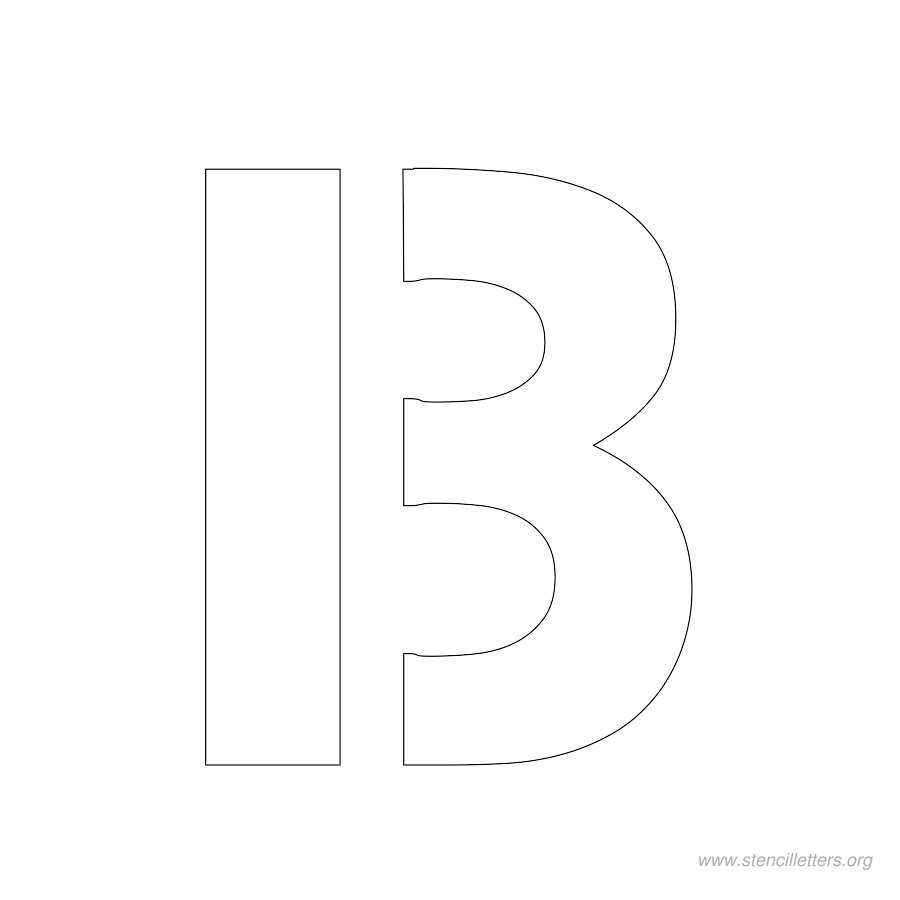 2 inch stencil letter b