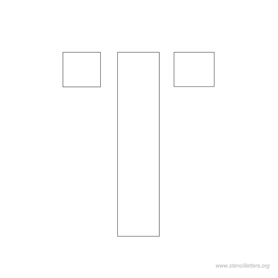 2 inch stencil letter t