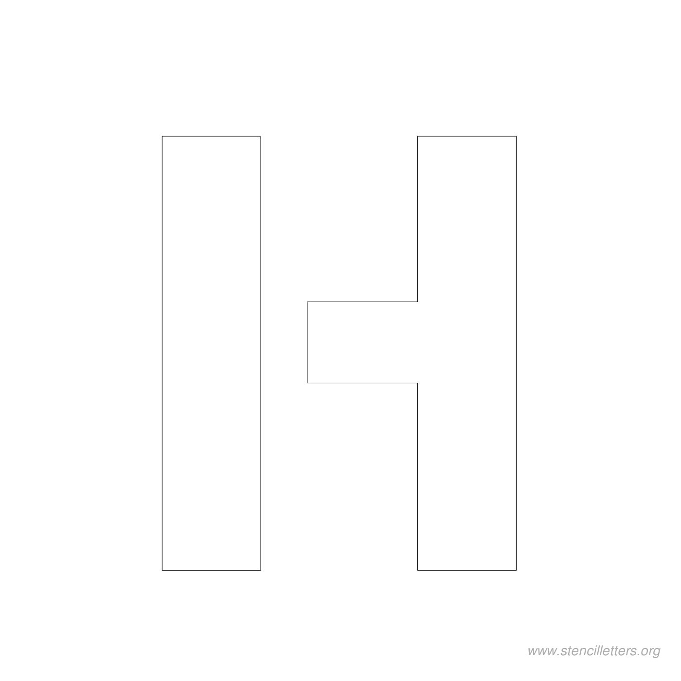 3 inch stencil letter h