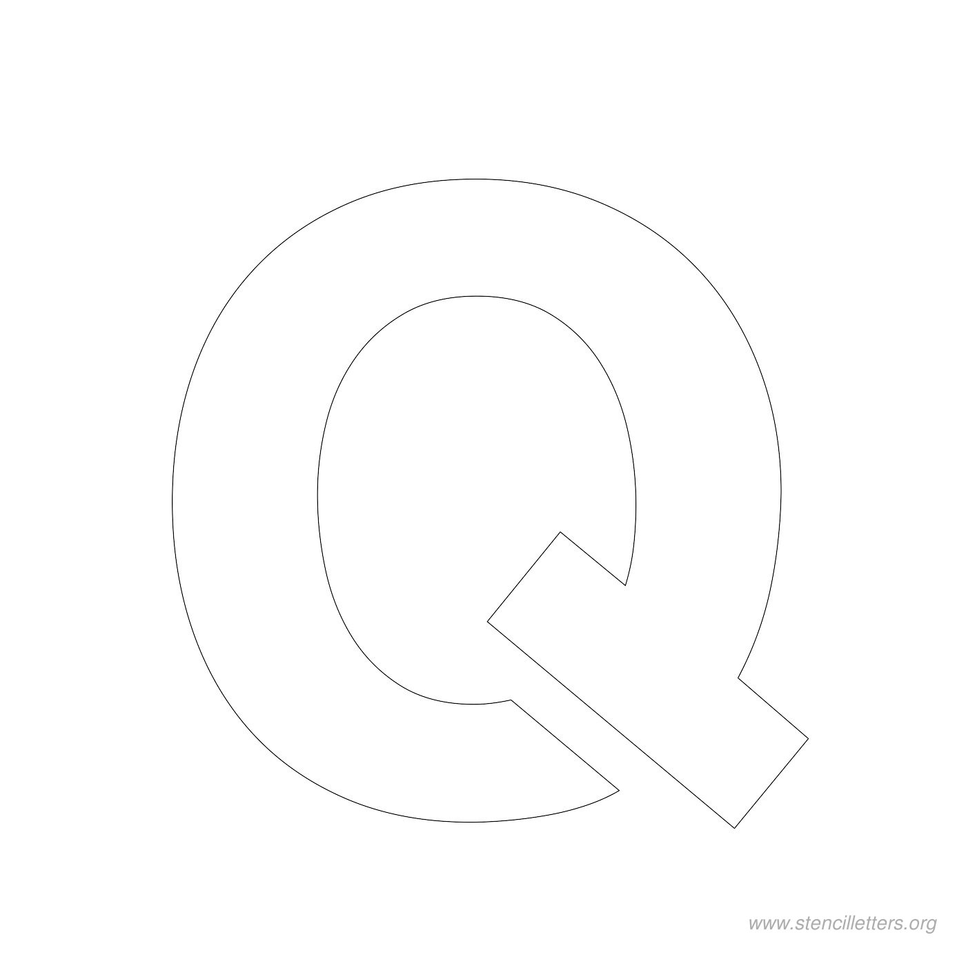 3 inch stencil letter q