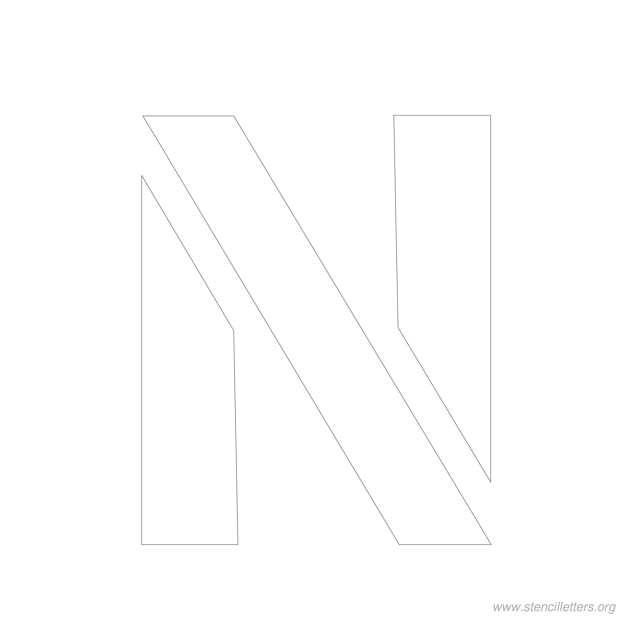 5 inch stencil letter n 5 inch stencil letter n