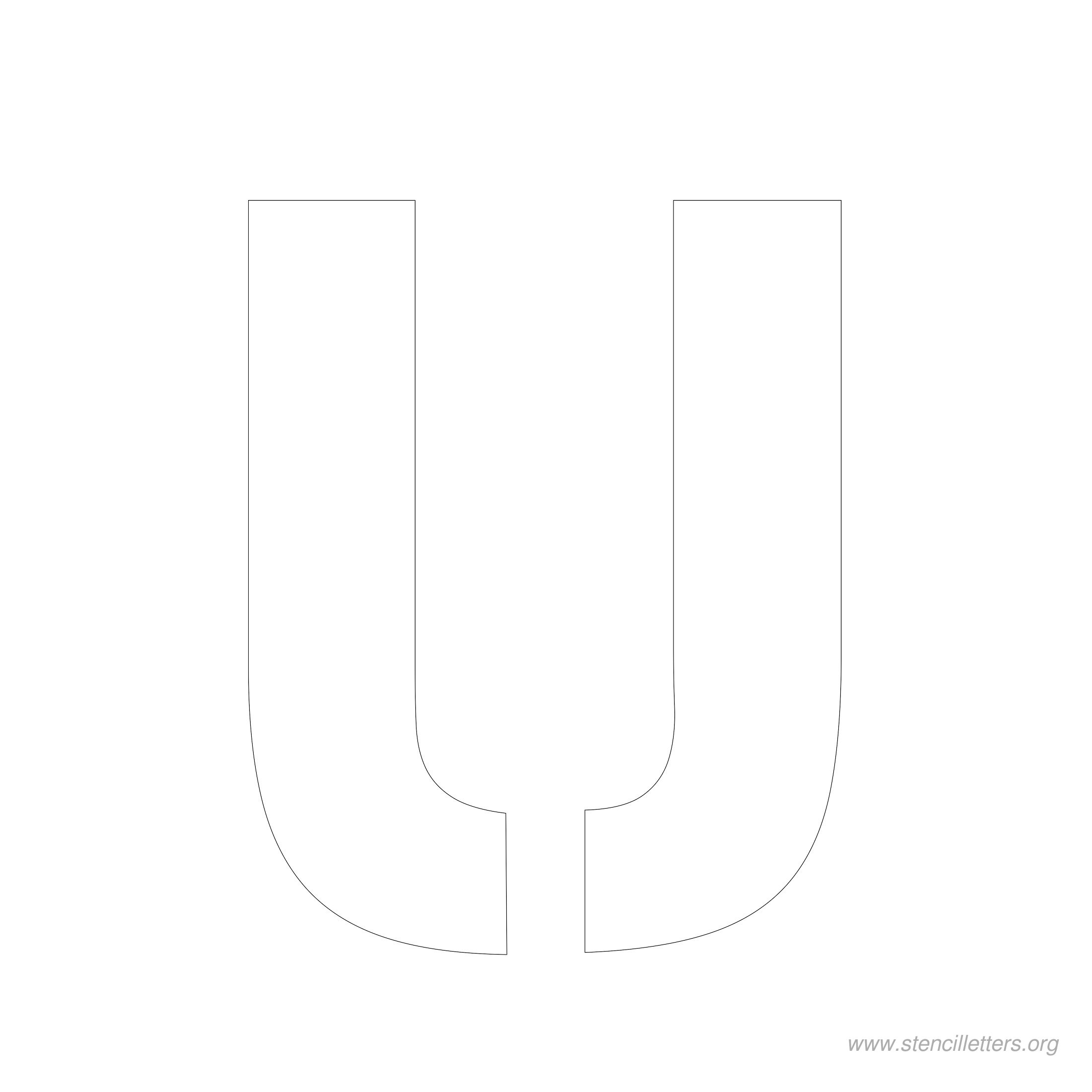 5 inch stencil letter u 5 inch stencil letter u