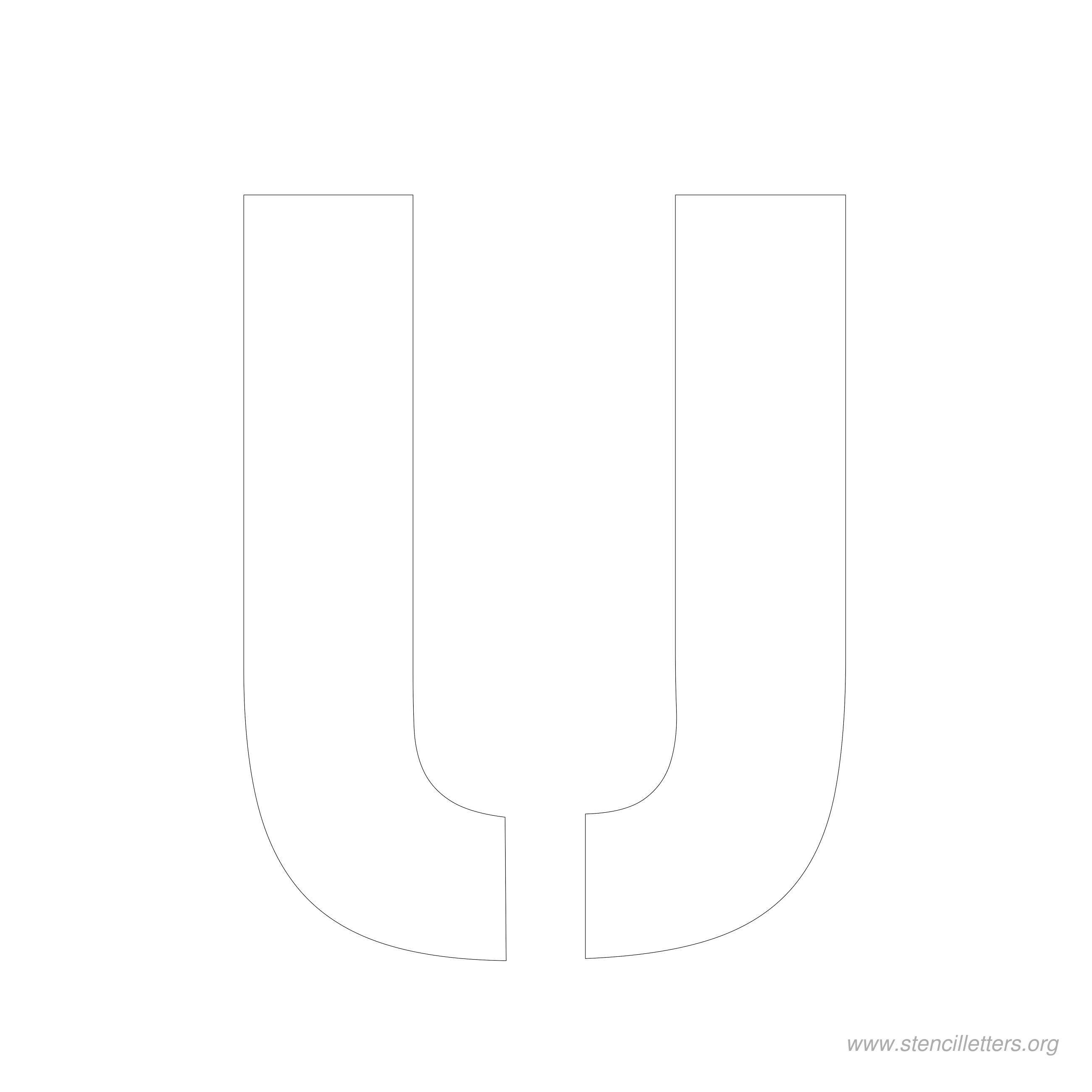 6 inch stencil letter u 6 inch stencil letter u