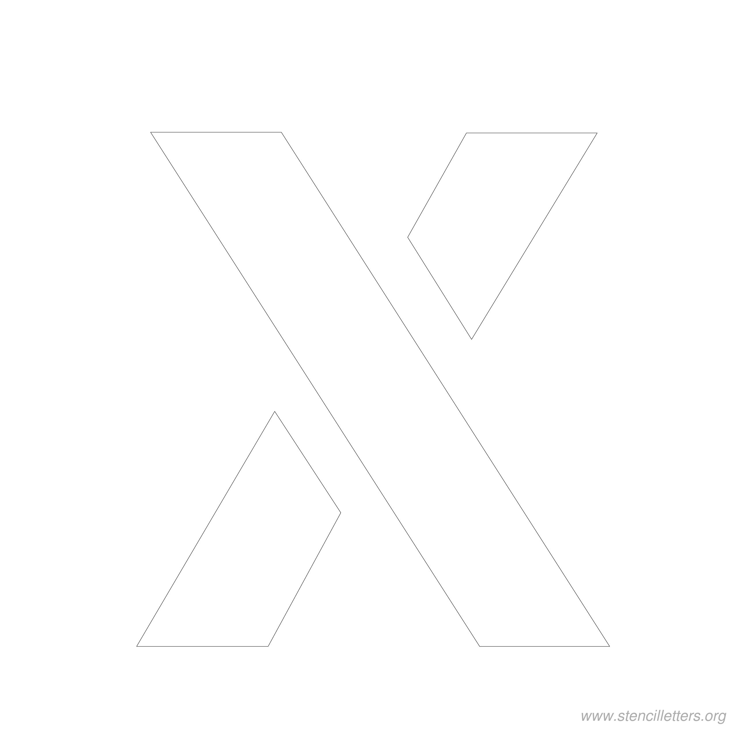 6 inch stencil letter x 6 inch stencil letter x