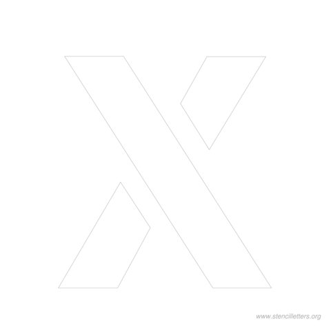 9 inch stencil letter x 9 inch stencil letter x