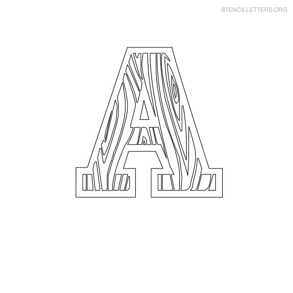 Stencil Letter Wooden A