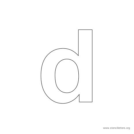lowercase arial stencil letter d