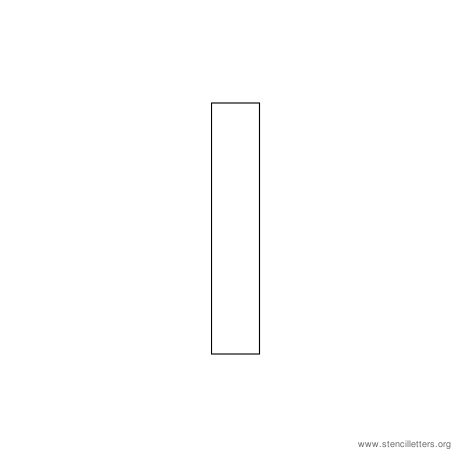 lowercase arial stencil letter l