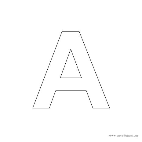 uppercase arial stencil letter a