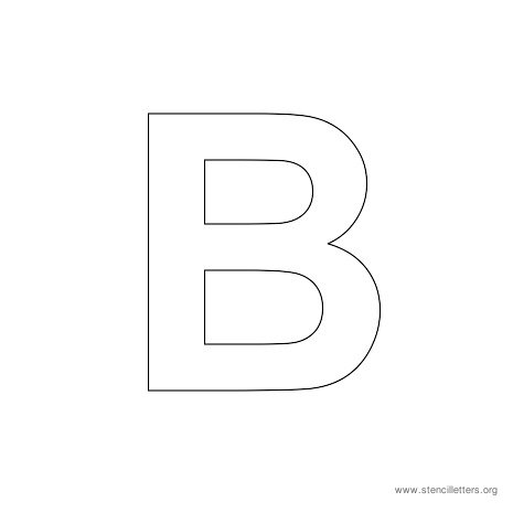 uppercase arial stencil letter b
