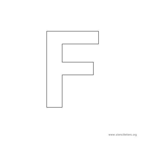 uppercase arial stencil letter f
