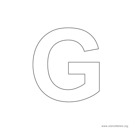 uppercase arial stencil letter g