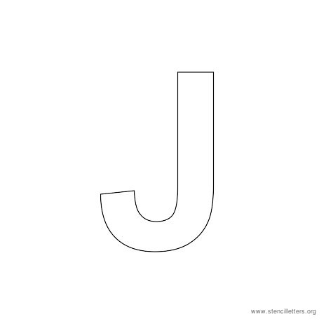 uppercase arial stencil letter j