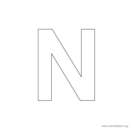 uppercase arial stencil letter n uppercase arial stencil letter n