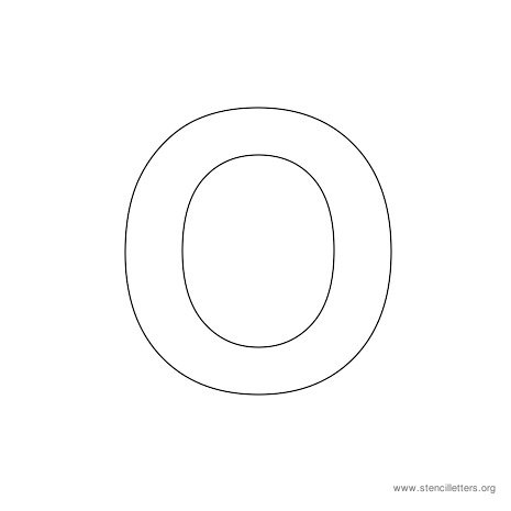 uppercase arial stencil letter o