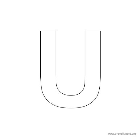 uppercase arial stencil letter u