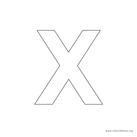 uppercase arial stencil letter x
