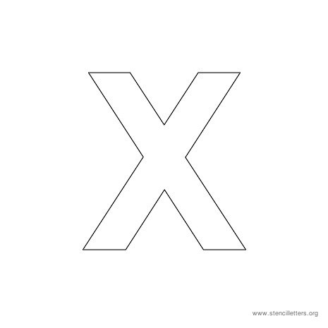 uppercase arial stencil letter x uppercase arial stencil letter x