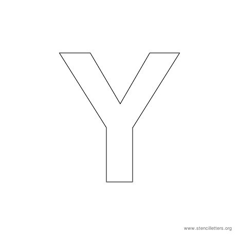 uppercase arial stencil letter y