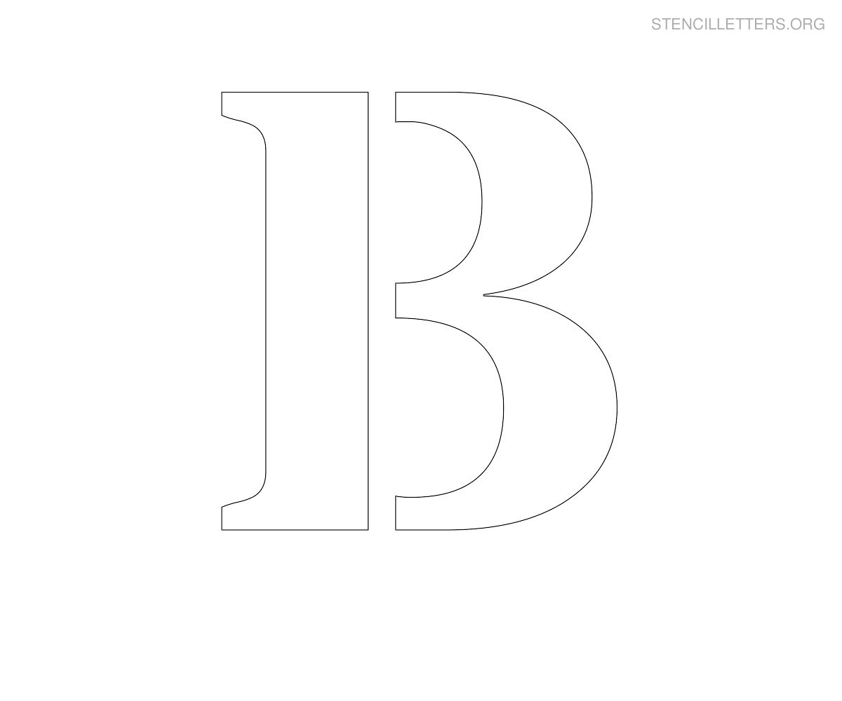 Stencil Letter Large B