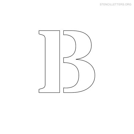 Stencil Letter Small B