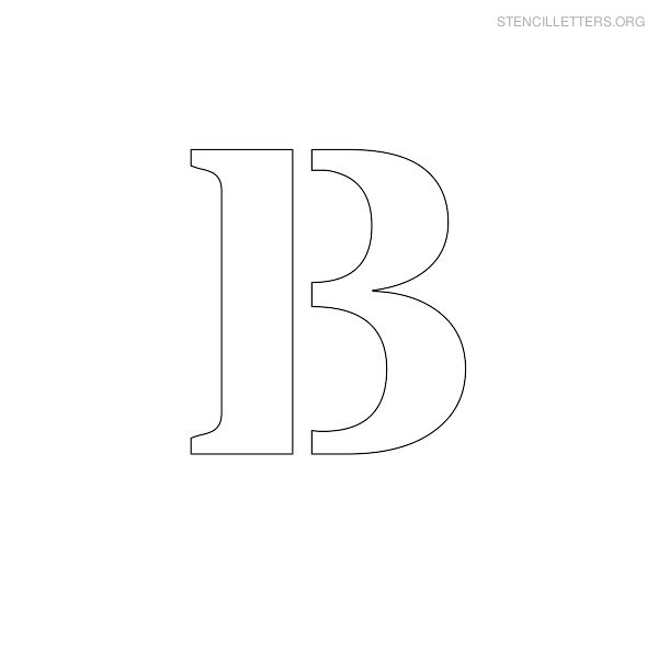 Stencil Letter Uppercase B