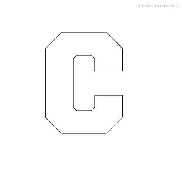 Stencil Letter Block C