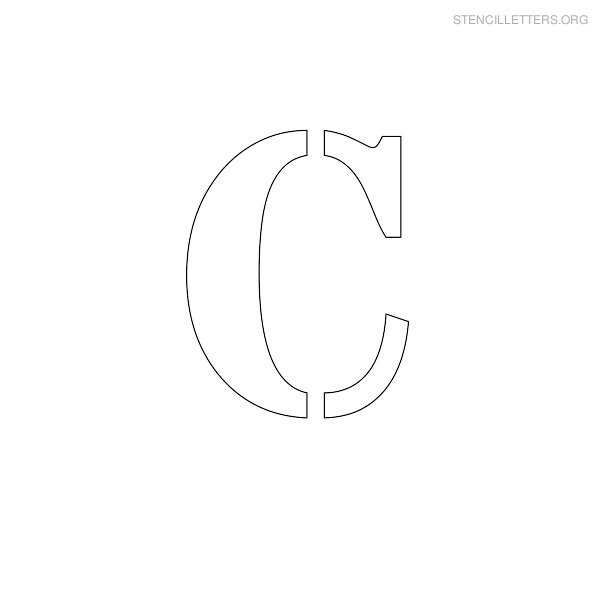 Stencil Letter Uppercase C