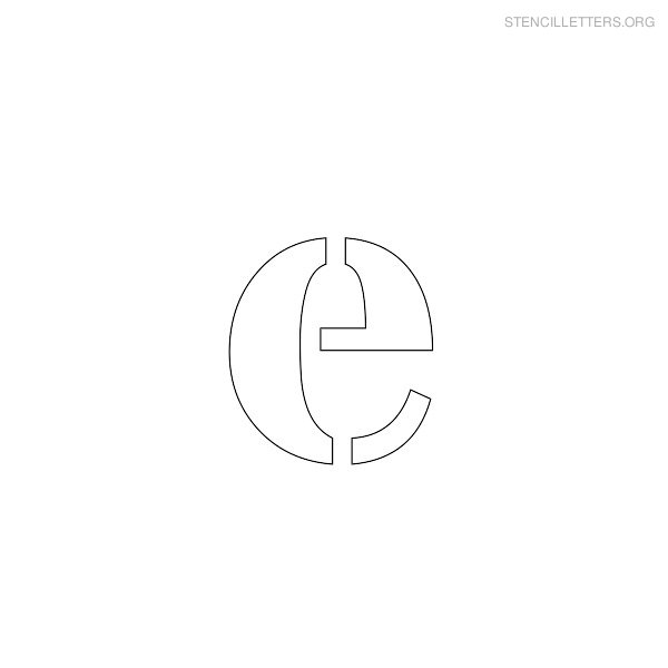 Stencil Letter Lowercase E