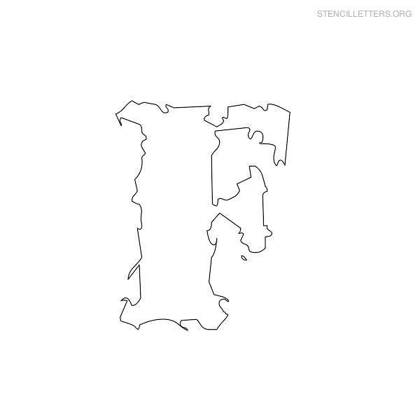 Stencil Letter Bubble F Stencil Letter Bubble F